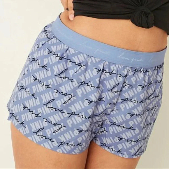 PINK Victoria’s Secret Purple Sleep Short SLEEP BOXY NWT - Picture 3 of 4